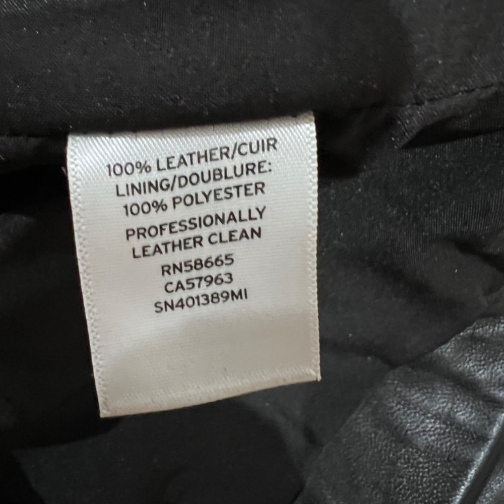 Something Navy Crop Leather Jacket - image 6